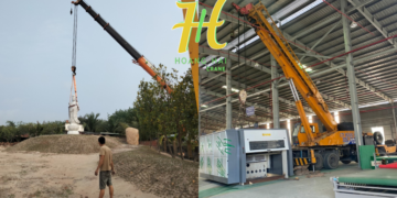 Thuê xe cẩu Kato 100 tấn tại Thuận An